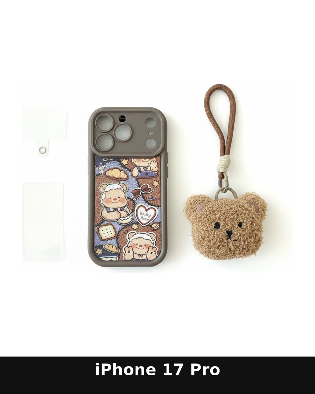 iPhone 17 Pro Cute Bear Pattern Case