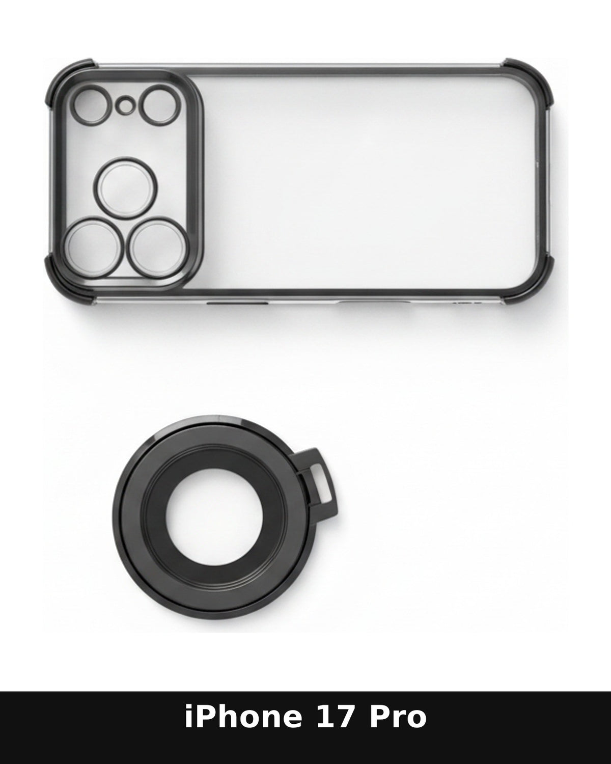 iPhone 17 Pro Clear Protective Case with Camera Lens Cover