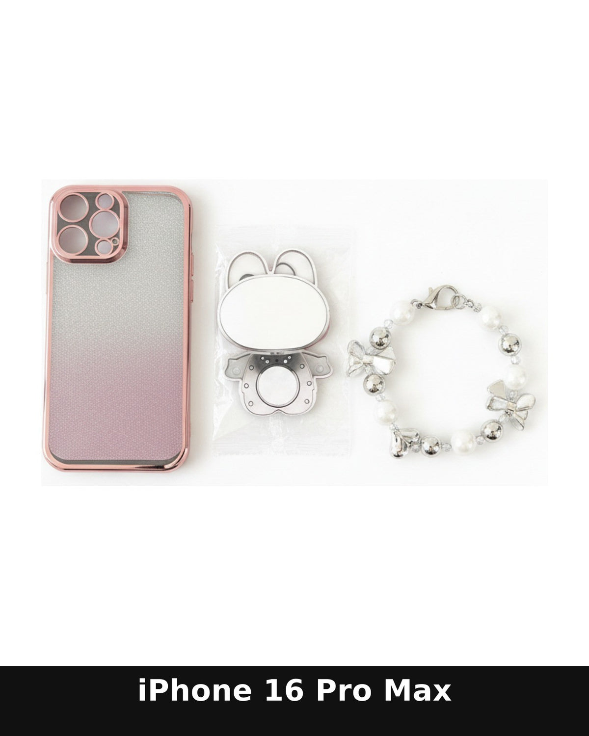 iPhone 16 Pro Max Rose Gold Glitter Case