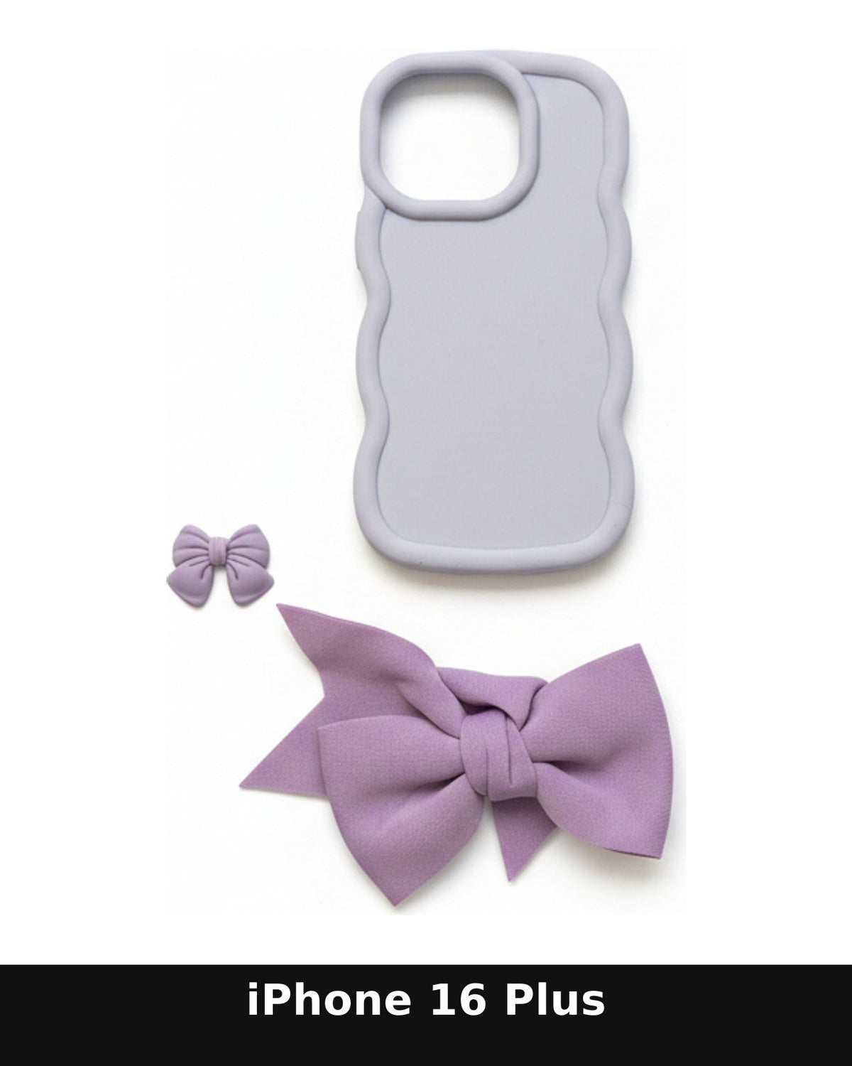iPhone 16 Plus Wavy Edge Case with Bows