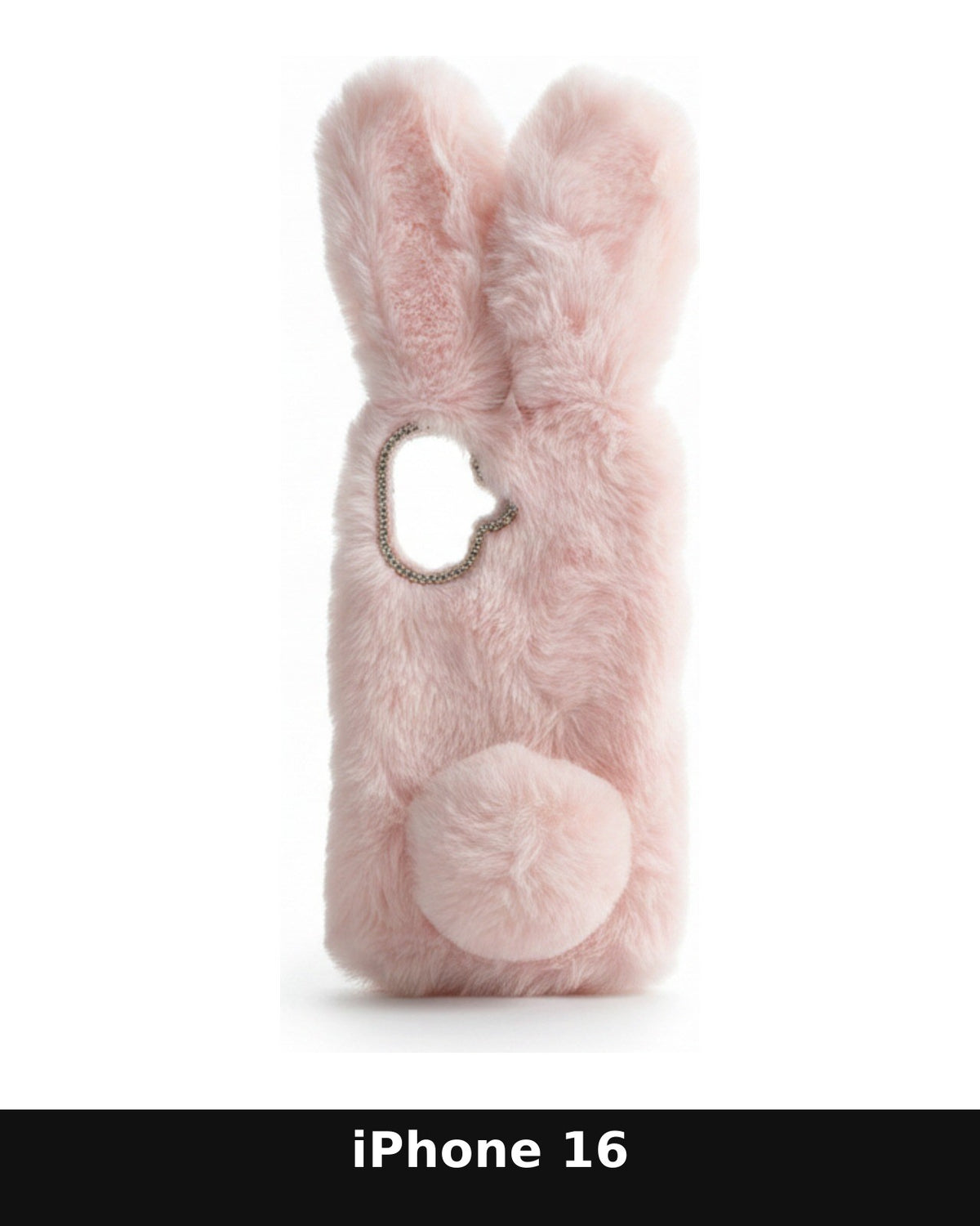 iPhone 16 Pink Fluffy Bunny Case