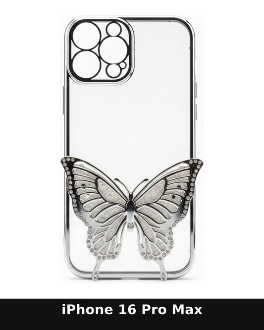 iPhone 16 Pro Max Clear Case with Butterfly Charm