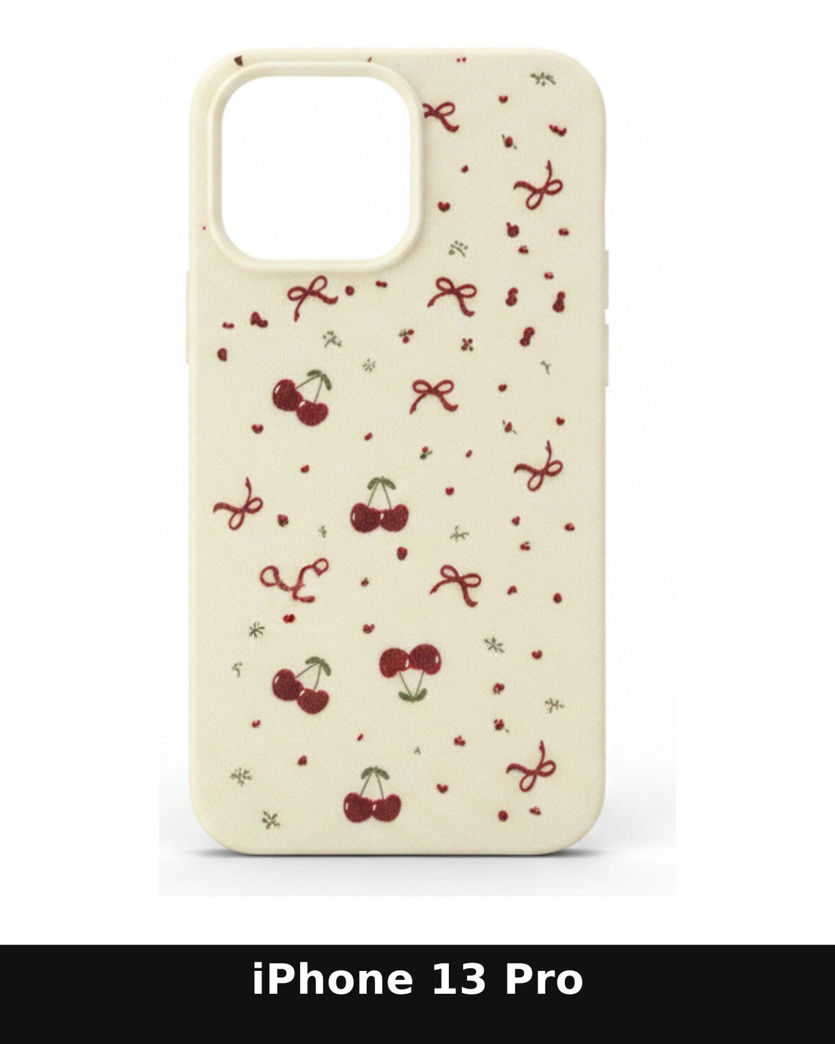 iPhone 13 Pro Off-white Cherry Bow Pattern Case