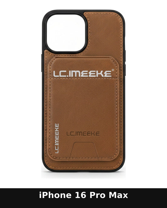 iPhone 16 Pro Max Leather Wallet Case