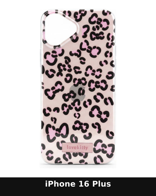 iPhone 16 Plus Pink Leopard Print Clear Case