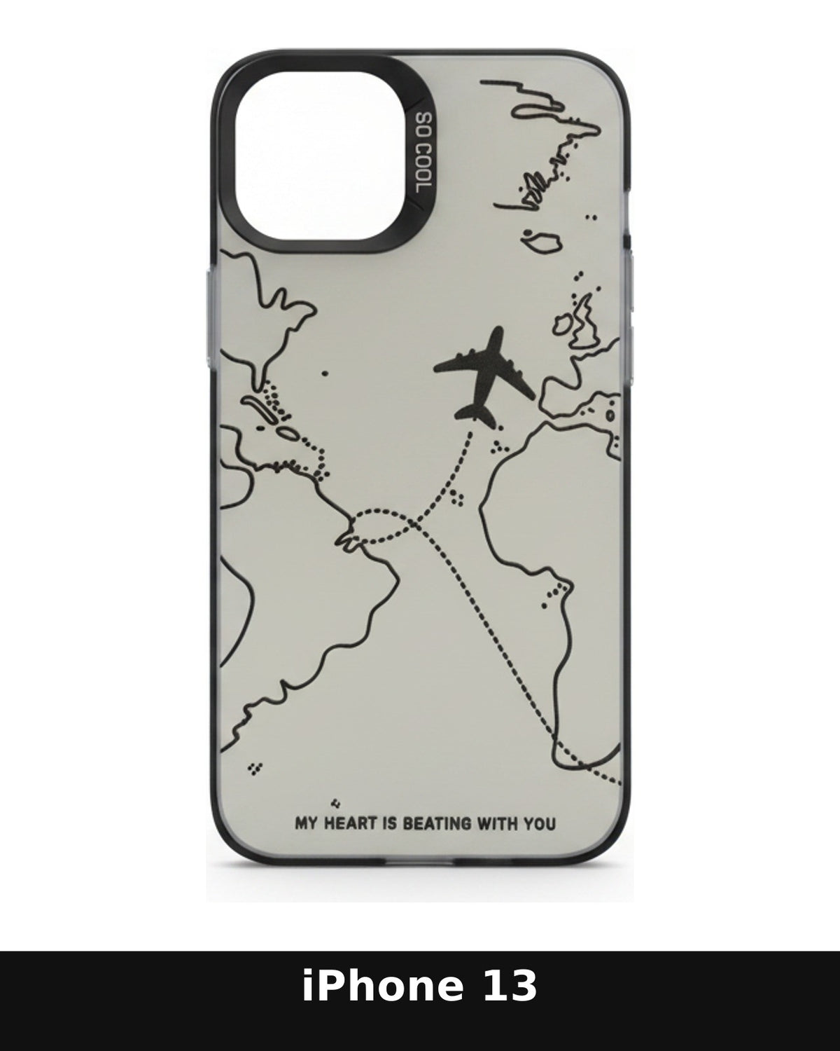 iPhone 13 World Map Airplane Design Case