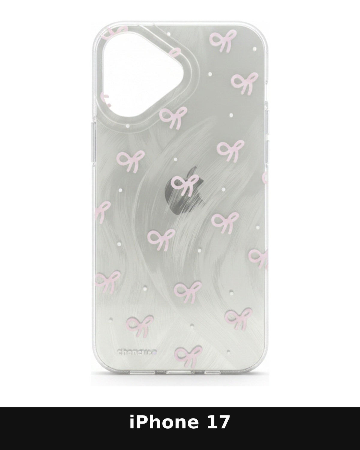 iPhone 17 Clear Case with Pink Bows