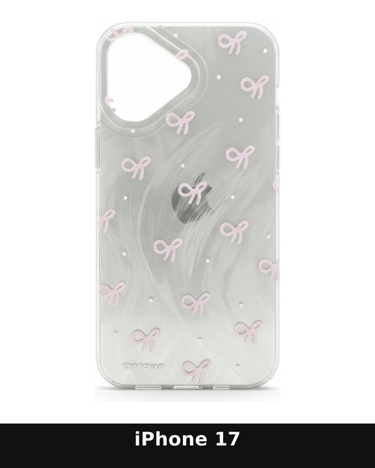 iPhone 17 Clear Case with Pink Bows