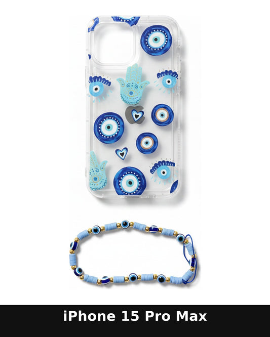 iPhone 15 Pro Max Clear Evil Eye Case