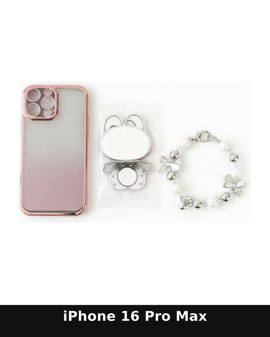 iPhone 16 Pro Max Rose Gold Glitter Case