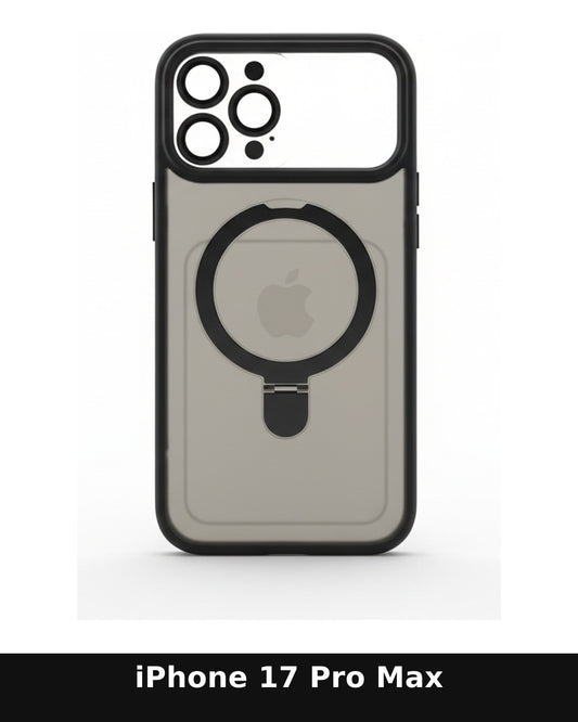 iPhone 17 Pro Max Smoky Black Ring Holder Case