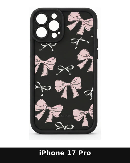 iPhone 17 Pro Black Bowknot Case