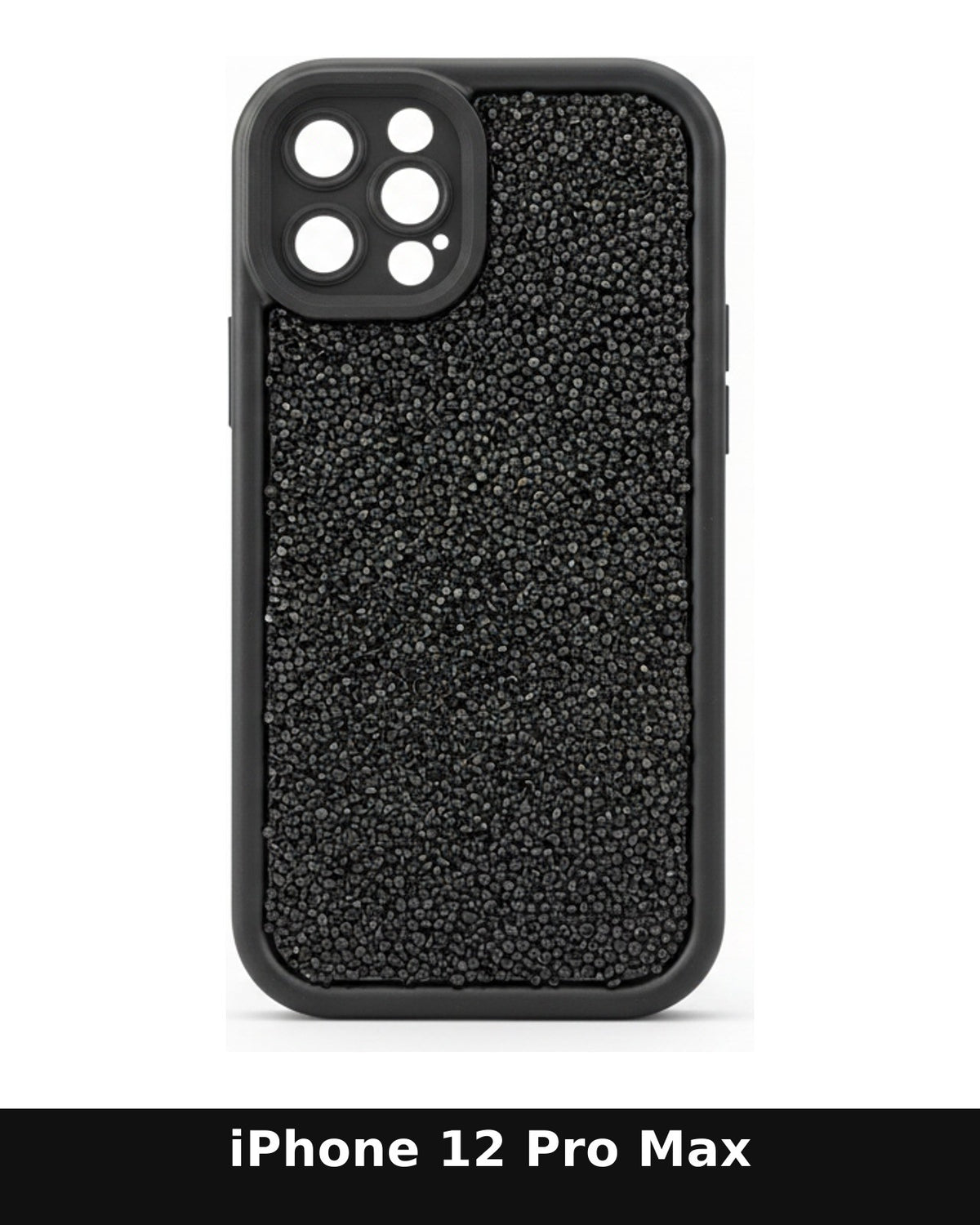 iPhone 12 Pro Max Black Rhinestone Case