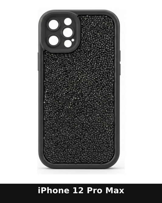 iPhone 12 Pro Max Black Rhinestone Case
