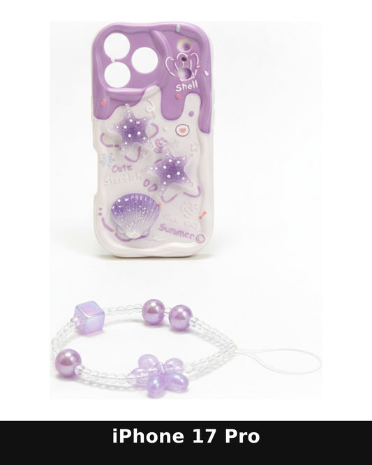 iPhone 17 Pro Purple Starfish Shell Case