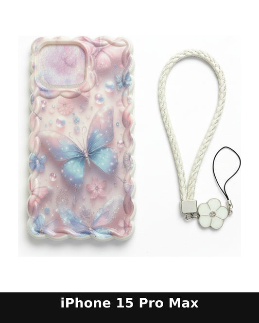 Iphone 15 pro max Wavy Butterfly Design Case