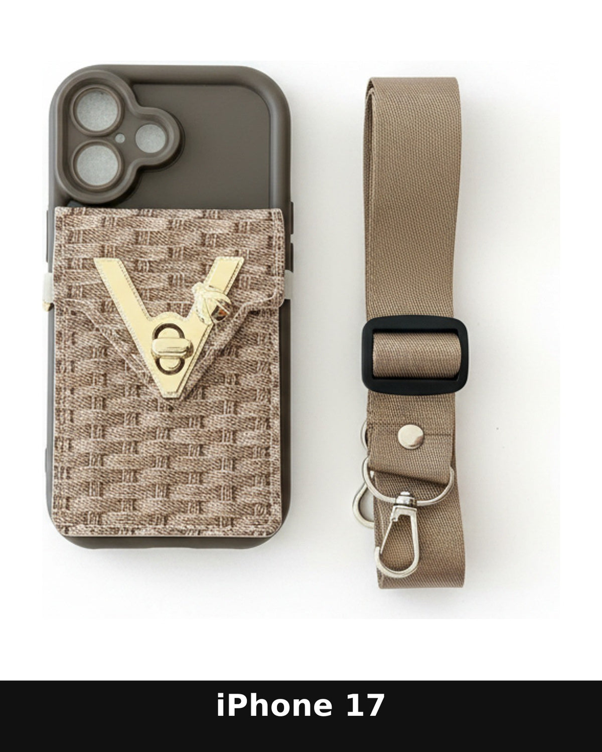 iPhone 17 Patterned Wallet Case With Strap
