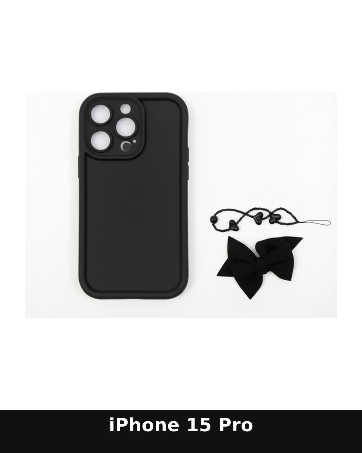 iPhone 15 Pro Matte Black Silicone Case